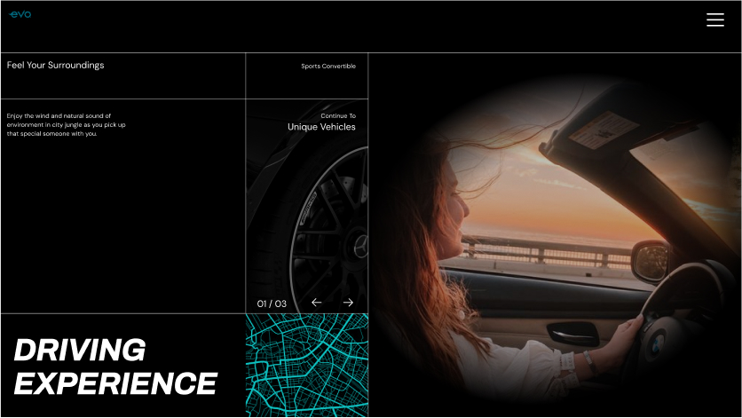 driving experience detail page