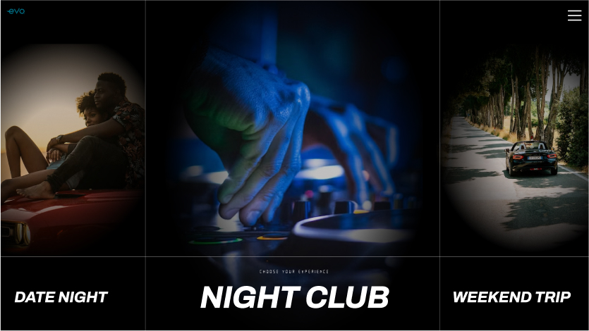 Experience Selection Screen